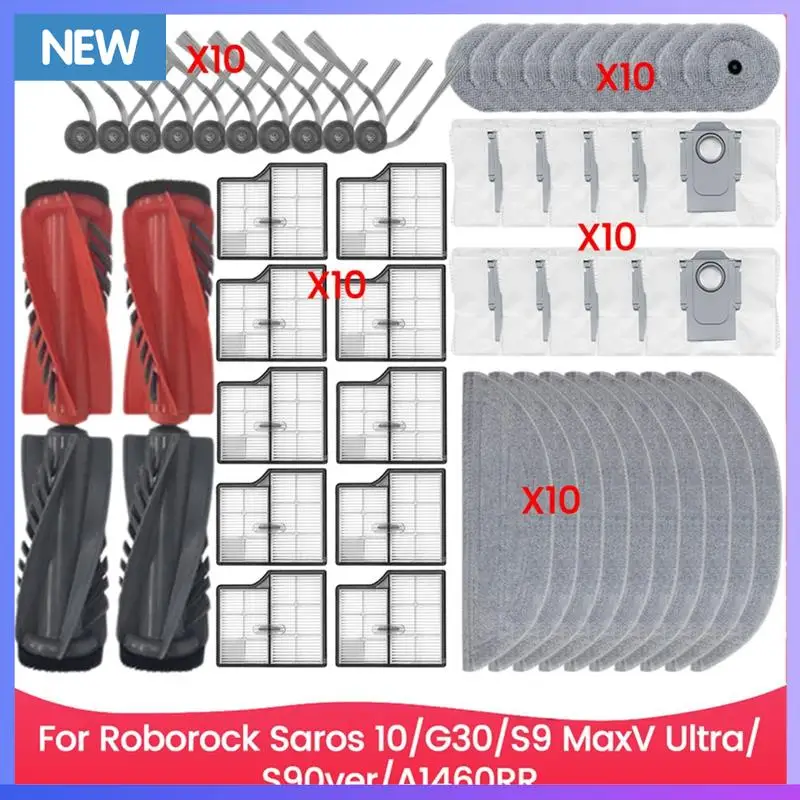 Для Roborock Saros 10/G30/S9 Maxv Ultra/S90ver/A1460RR Сменная основная боковая щетка, фильтр, швабра, тканевый мешок для пыли
Для Roborock Saros 10/G30/S9 Maxv Ultra/S90ver/A1460RR Сменная основная боковая щетка, фильтр, швабра, тканевый мешок для пыли