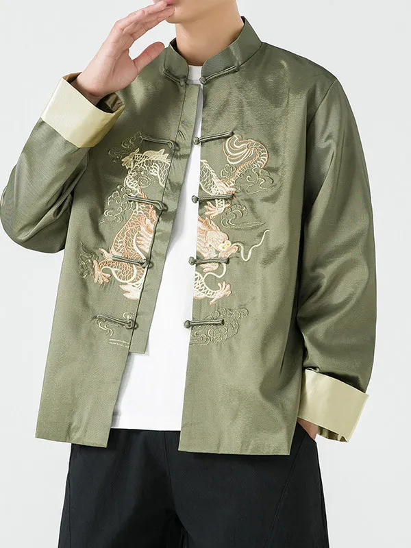 Мужская куртка с вышивкой в стиле ретро-дракона, осенне-весенняя, в китайском стиле, молодежная, приталенная, из полиэстера
Мужская куртка с вышивкой в стиле ретро-дракона, осенне-весенняя, в китайском стиле, молодежная, приталенная, из полиэстера