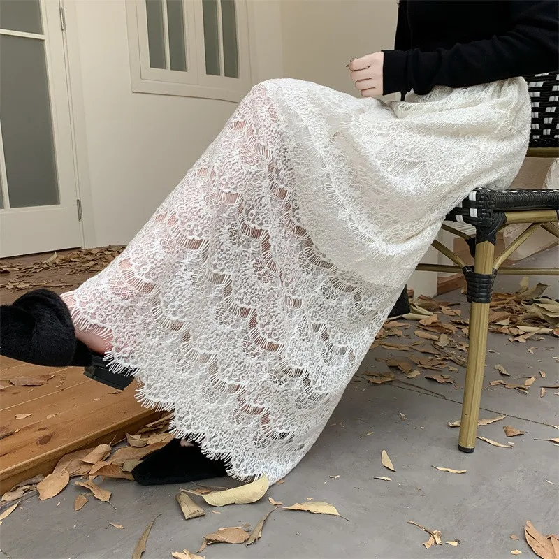 Ретро-юбка с кружевной отделкой, женская базовая миди-юбка с высокой талией, утягивающая, универсальная, из полиэфирного волокна, для прогулок
Ретро-юбка с кружевной отделкой, женская базовая миди-юбка с высокой талией, утягивающая, универсальная, из полиэфирного волокна, для прогулок