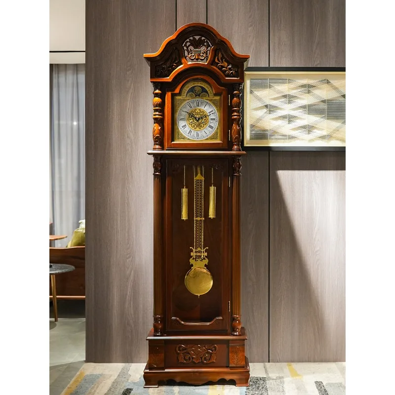 Solid wood classical standing clock, vertical clock, Chinese floor clock, European living room pendulum clock
Solid wood classical standing clock, vertical clock, Chinese floor clock, European living room pendulum clock