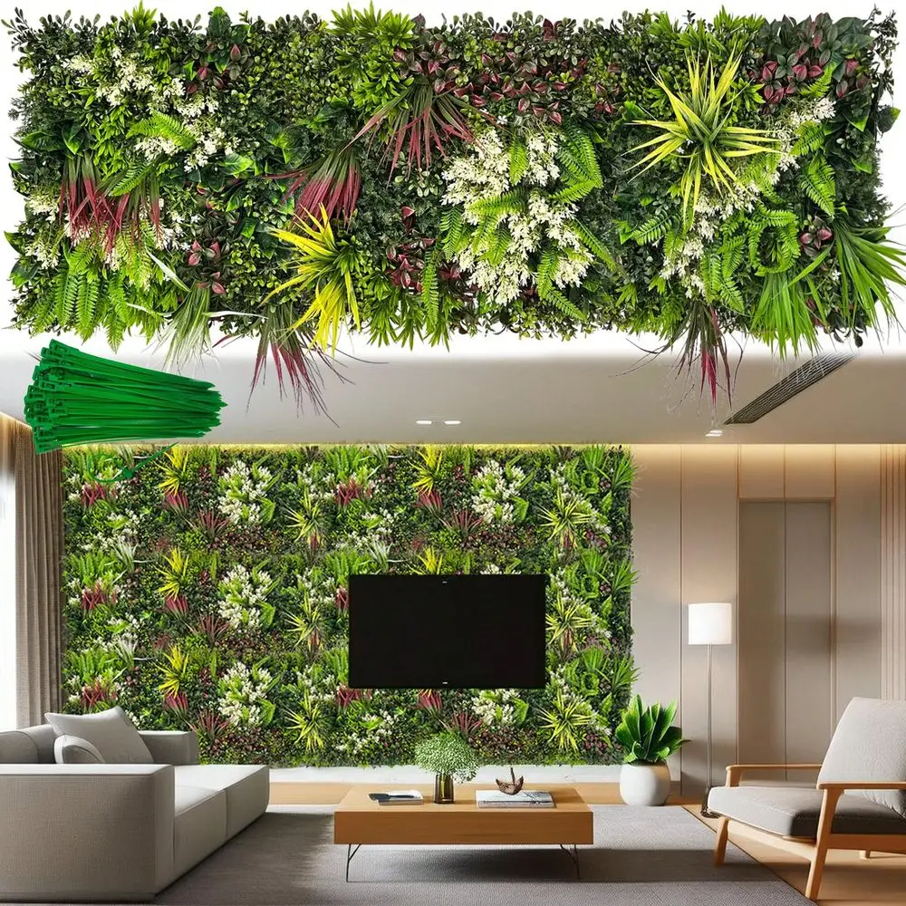 3D Plant Wall Panels 60 X20 UVAnti Faux Grass Wall Backdrop Boxwood Ivy Fence Privacy Screen Fake Greenery Leaf Hedge For Outdo
3D Plant Wall Panels 60 X20 UVAnti Faux Grass Wall Backdrop Boxwood Ivy Fence Privacy Screen Fake Greenery Leaf Hedge For Outdo