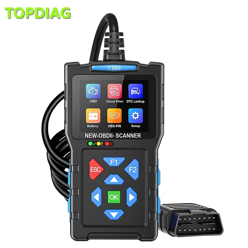Topdiag T300 OBD2 Scanner, Code Reader and Scan Tools I/M Readiness Start/Charging Test Mode 6 Mode 8 Battery Test For Cars
Topdiag T300 OBD2 Scanner, Code Reader and Scan Tools I/M Readiness Start/Charging Test Mode 6 Mode 8 Battery Test For Cars