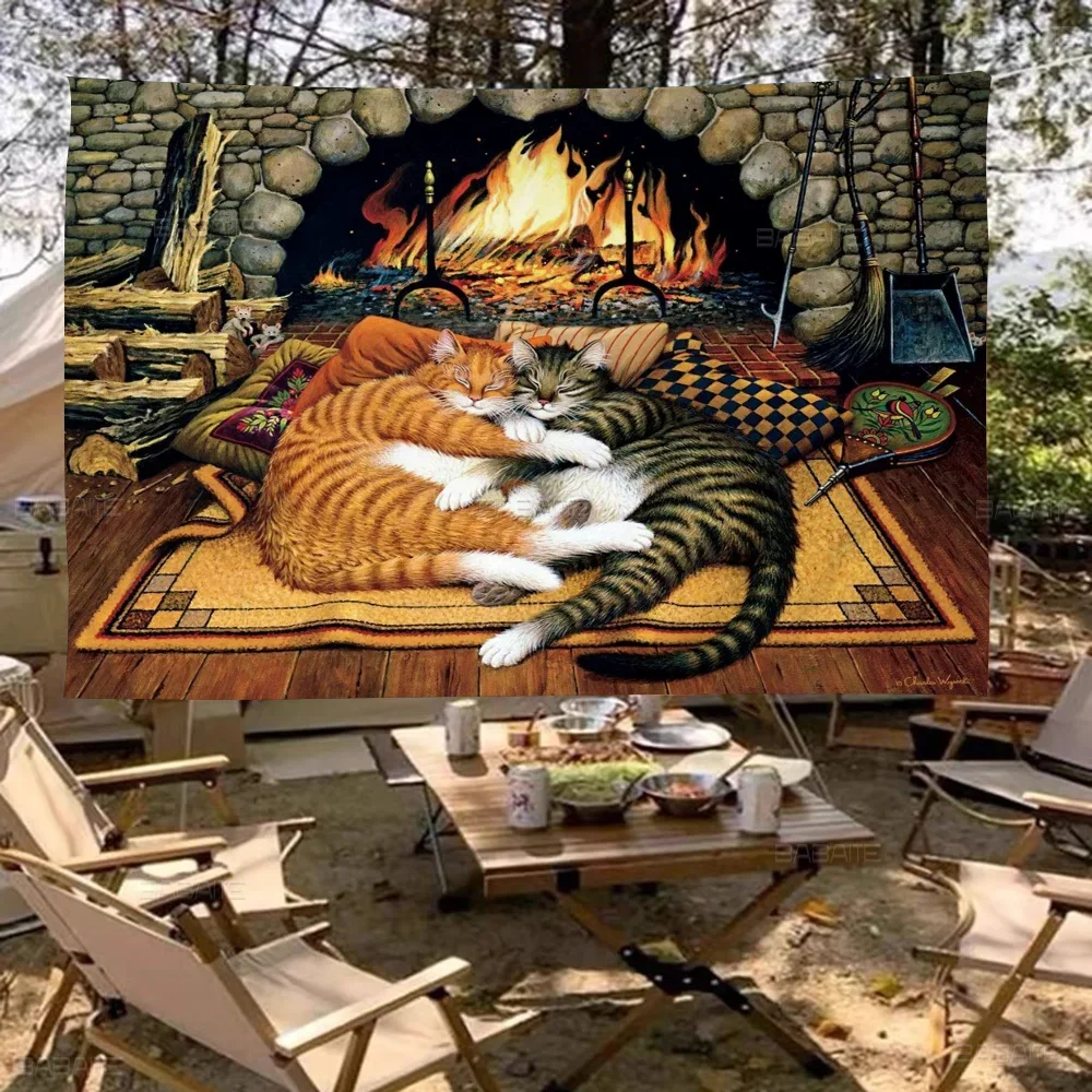 Cartoon Lazy Cat Pattern 100x70cm-40x28in Size Cheerleading Banner Hand Pulled Tapestry Outdoor Atmosphere Tapestrys
Cartoon Lazy Cat Pattern 100x70cm-40x28in Size Cheerleading Banner Hand Pulled Tapestry Outdoor Atmosphere Tapestrys