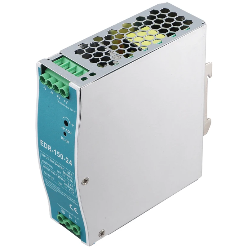 EDR-150W-24V 24V 150W Din Rail Power Supply Ac-Dc Driver Voltage Regulator Power Suply 100V-240V
EDR-150W-24V 24V 150W Din Rail Power Supply Ac-Dc Driver Voltage Regulator Power Suply 100V-240V