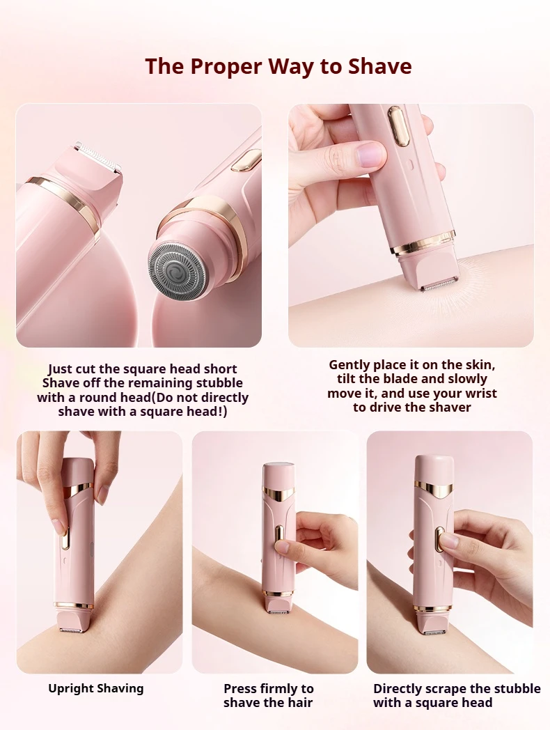 2in1 Electric Razor for Women Painless Hair Removal Rechargeable Body Trimmer Underarm Mustache Epilator Shaver 3 S76a1b993864f46c48790d6beba3d5adcl