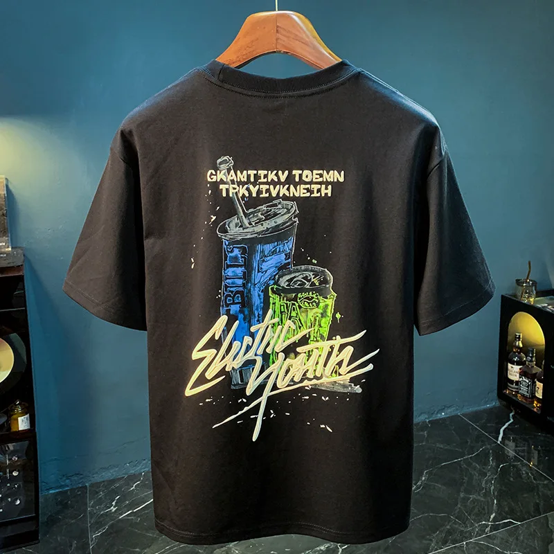 Summer printed T-shirt for men in 2025, thin, trendy, loose, plus size, versatile round neck short sleeved top
Summer printed T-shirt for men in 2025, thin, trendy, loose, plus size, versatile round neck short sleeved top