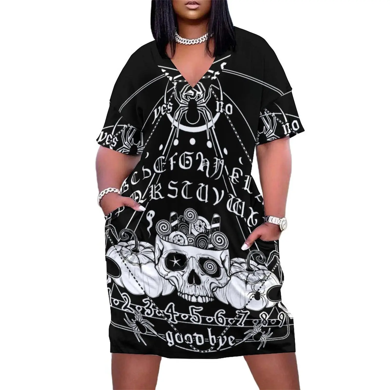 Halloween Spirit Board Loose Pocket Dress luxury women's party dress evening prom Elegant gown
Halloween Spirit Board Loose Pocket Dress luxury women's party dress evening prom Elegant gown