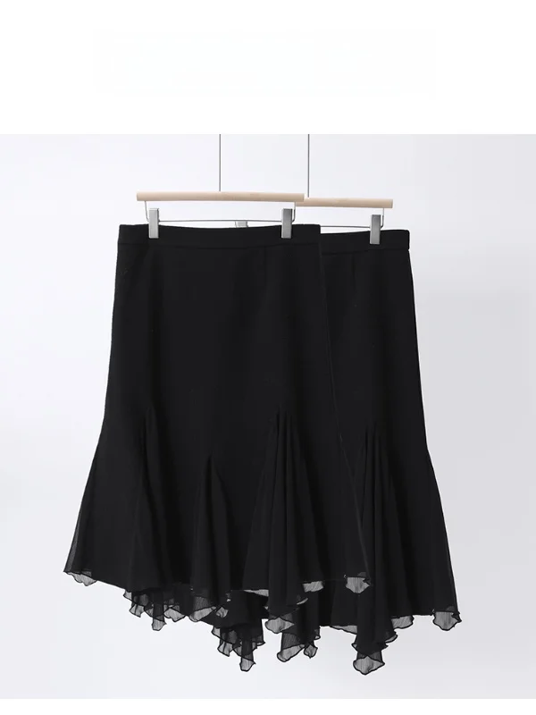 Юбка макси больших размеров для женщин, осенне-зимняя, с высокой талией, асимметричная, из шерстяной смеси с шифоновыми вставками, повседневная
Юбка макси больших размеров для женщин, осенне-зимняя, с высокой талией, асимметричная, из шерстяной смеси с шифоновыми вставками, повседневная