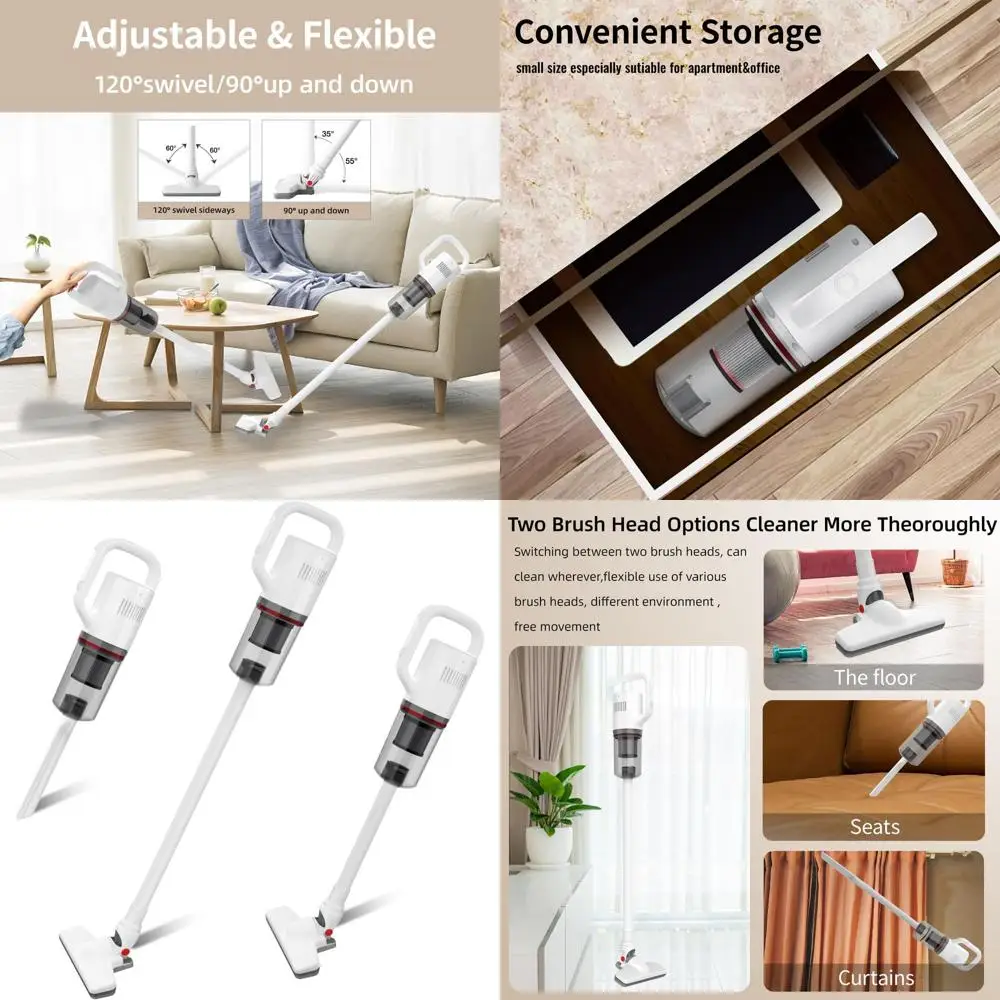 Portable Lightweight Stick Vacuum Cleaner for Home, Pet Hair, Hardwood Floors, and Area Rugs
Portable Lightweight Stick Vacuum Cleaner for Home, Pet Hair, Hardwood Floors, and Area Rugs