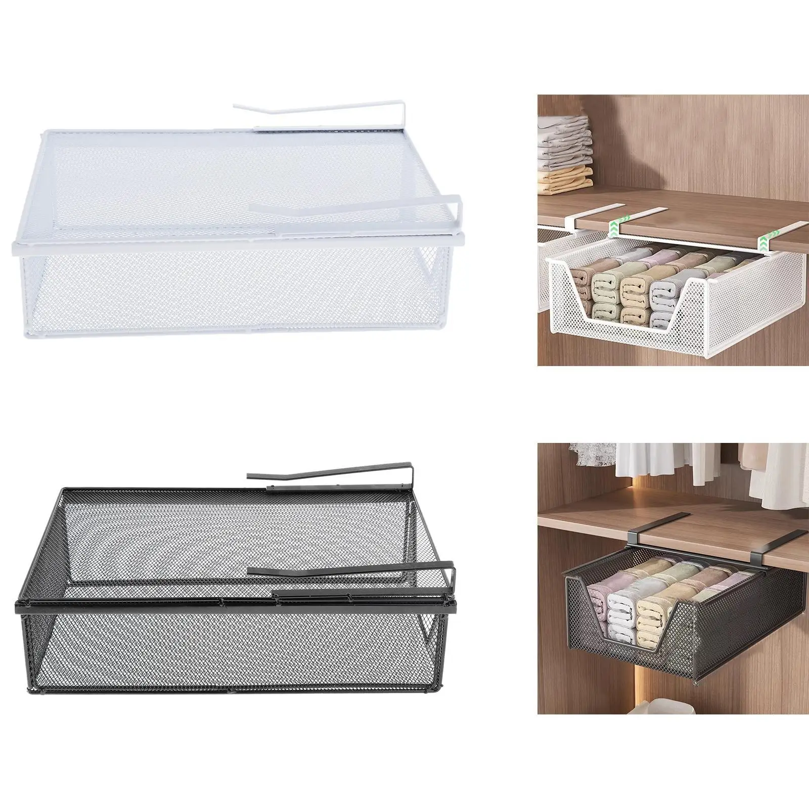 Hanging Pullout Drawer Basket Closet Holder Mesh Basket Practical Sturdy Decorative Organizer Drawer for Cupboard Counter
Hanging Pullout Drawer Basket Closet Holder Mesh Basket Practical Sturdy Decorative Organizer Drawer for Cupboard Counter