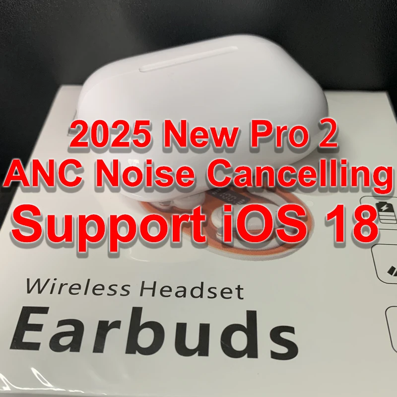 2025 Air for Pro2 ANC New iOS18 Active Noise Cancelling TWS True Wireless Bluetooth Headphones USB-C Stereo Sports Headphones
2025 Air for Pro2 ANC New iOS18 Active Noise Cancelling TWS True Wireless Bluetooth Headphones USB-C Stereo Sports Headphones