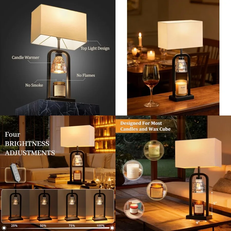 Lamp Candle Warmer Black, Farmhouse Candle Warmer Lamp with Timer Dimmer, Wax Light Warming Table Lamp for Jar Candles, Bedside
Lamp Candle Warmer Black, Farmhouse Candle Warmer Lamp with Timer Dimmer, Wax Light Warming Table Lamp for Jar Candles, Bedside