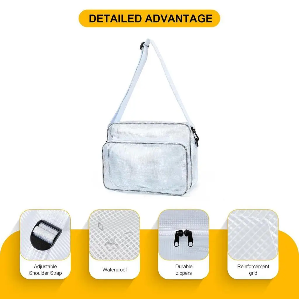 Clear Tool Bag with Adjustable Shoulder Strap Anti Static Cleanroom Transparent Bag Tool Pouch for Workshop Camping Women Men
Clear Tool Bag with Adjustable Shoulder Strap Anti Static Cleanroom Transparent Bag Tool Pouch for Workshop Camping Women Men