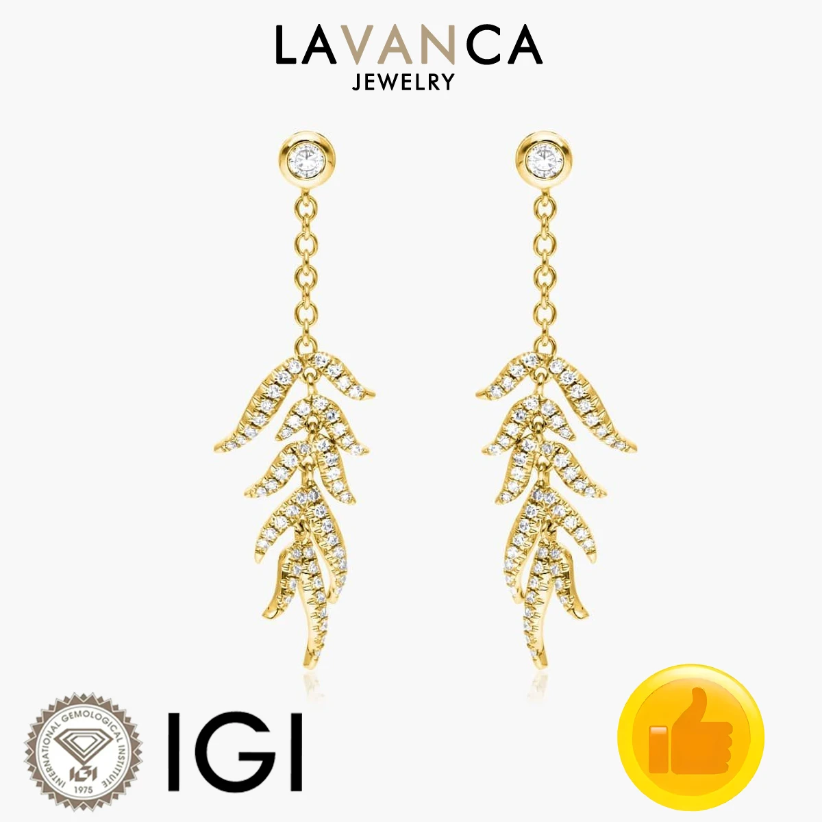 9K/14K/18K Solid Gold Lab Grown Diamond Tassel Earrings Brilliant Round Cut Lab Diamond Earrings Anniversary Gift For Women
9K/14K/18K Solid Gold Lab Grown Diamond Tassel Earrings Brilliant Round Cut Lab Diamond Earrings Anniversary Gift For Women
