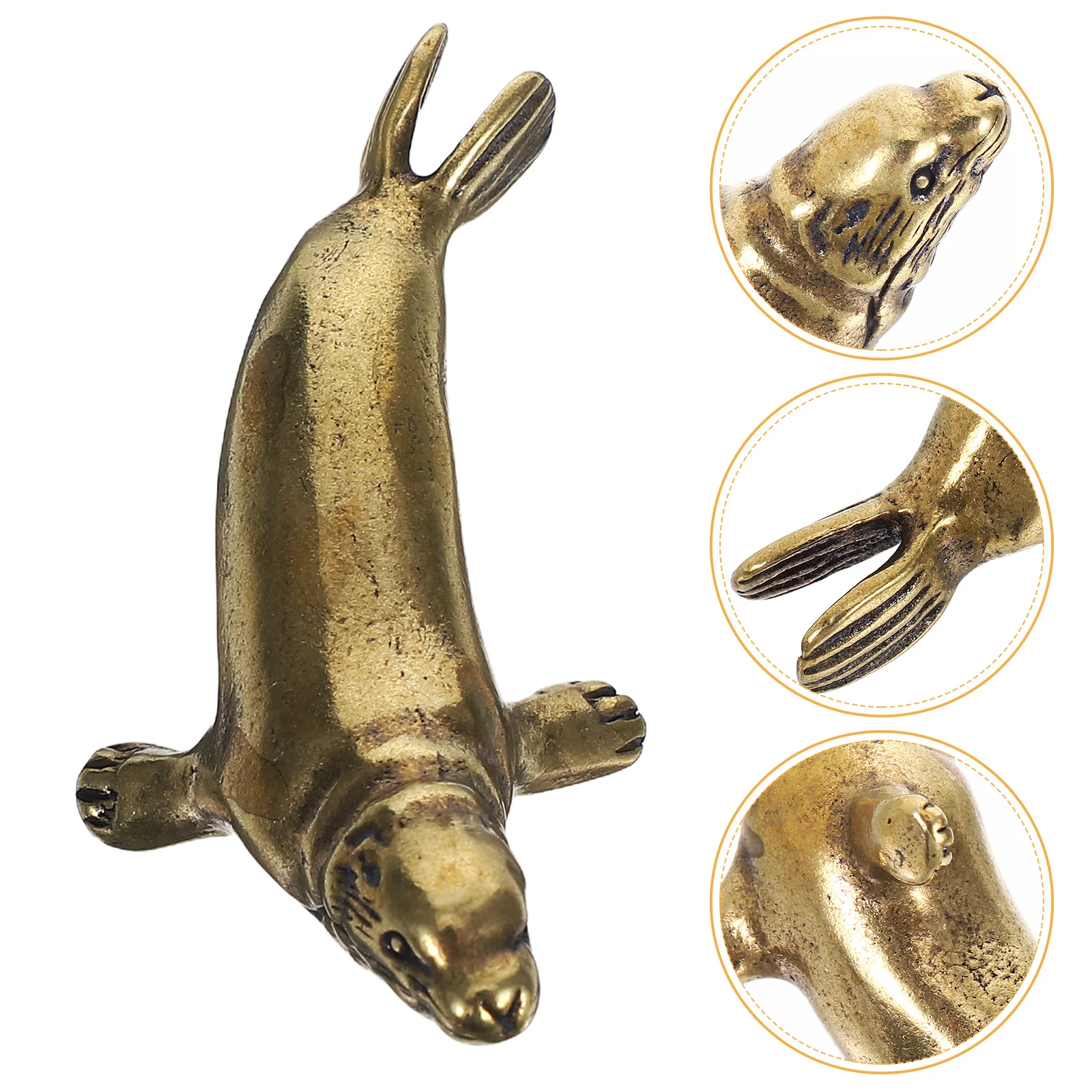 Miniature Vintage Brass Seal Statue Compact Small Animal Sculpture Desk Ornament Home Party Decoration Retro Ocean Sea Creature
Miniature Vintage Brass Seal Statue Compact Small Animal Sculpture Desk Ornament Home Party Decoration Retro Ocean Sea Creature