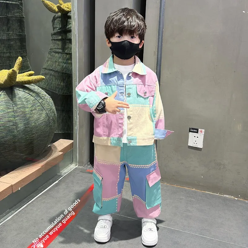 Boys' Casual Denim Set Spring Autumn Wear Trendy Clothes Two-Piece Suit Comfortable Long Sleeve Sweatshirt And Pants
Boys' Casual Denim Set Spring Autumn Wear Trendy Clothes Two-Piece Suit Comfortable Long Sleeve Sweatshirt And Pants