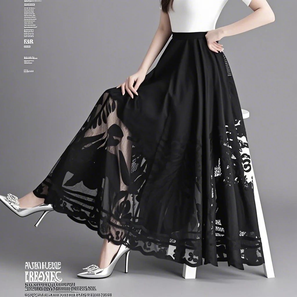 Elegant Vintage Black Lace Maxi Skirt High Waist Hollow Party Dress Summer Fairy Pleated Linen Long Skirt Women Faldas
Elegant Vintage Black Lace Maxi Skirt High Waist Hollow Party Dress Summer Fairy Pleated Linen Long Skirt Women Faldas