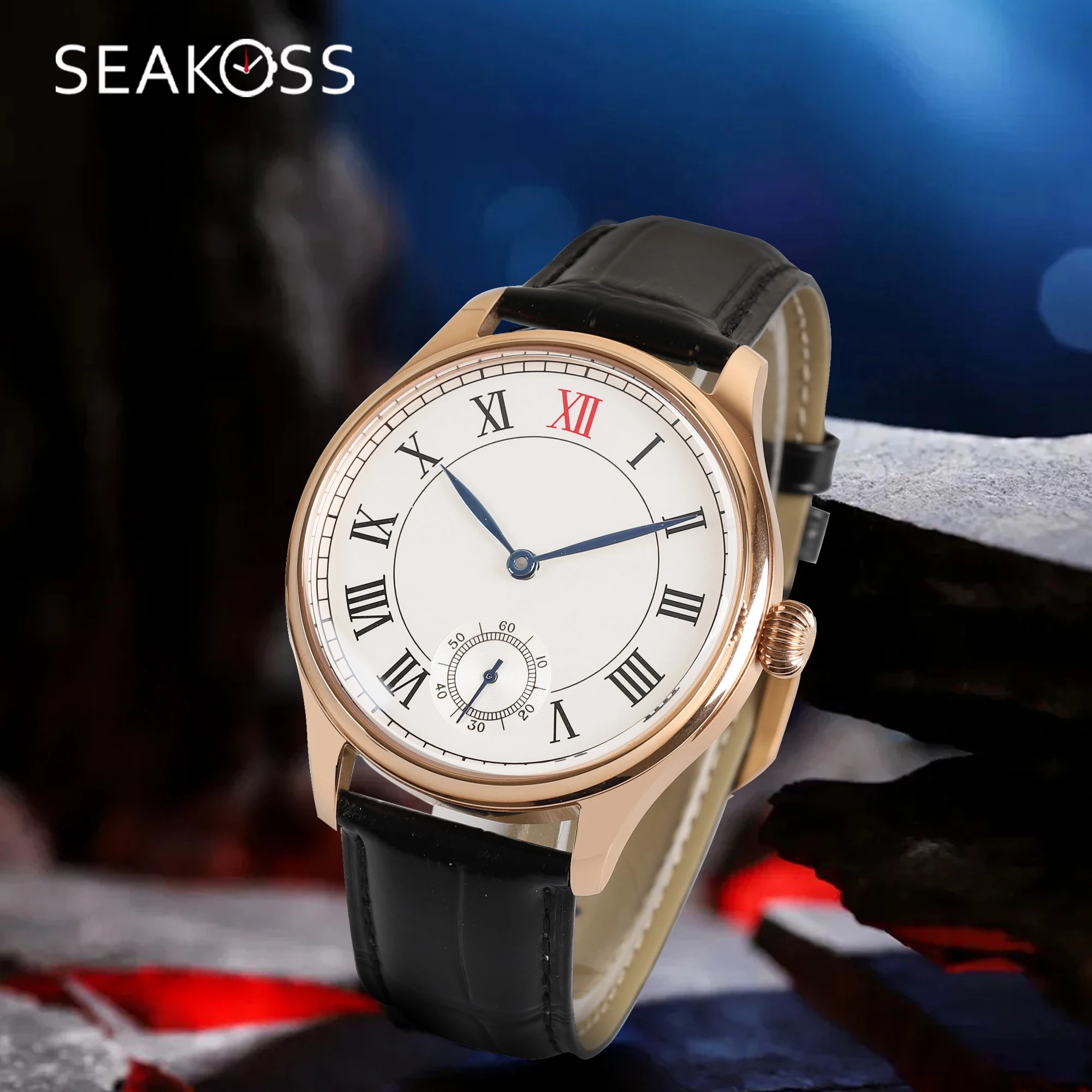 SEAKOSS 44mm Classic Pilot Seagull ST3621 Wristwatch ETA6498 Handrolled Mechanical Movement Men's Watch 6-point Second Disk 
SEAKOSS 44mm Classic Pilot Seagull ST3621 Wristwatch ETA6498 Handrolled Mechanical Movement Men's Watch 6-point Second Disk