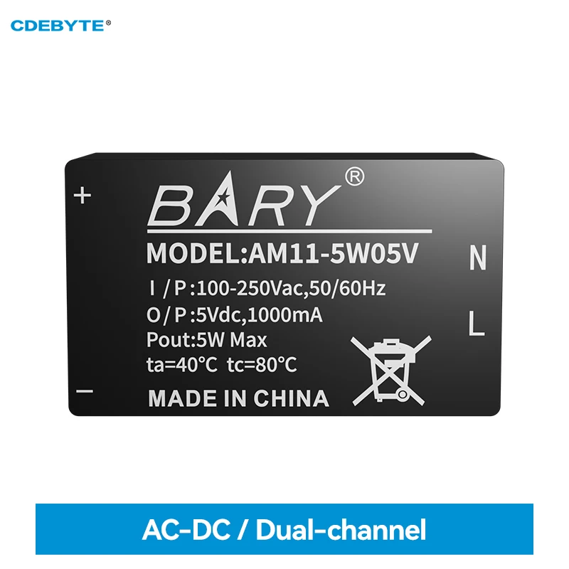 5PCS AC-DC Dual Channel Step-Down Power Supply Module 5W CDEBYTE AM11-5W05V Low Power Consumption EMC Circuit Output voltage 5V
5PCS AC-DC Dual Channel Step-Down Power Supply Module 5W CDEBYTE AM11-5W05V Low Power Consumption EMC Circuit Output voltage 5V