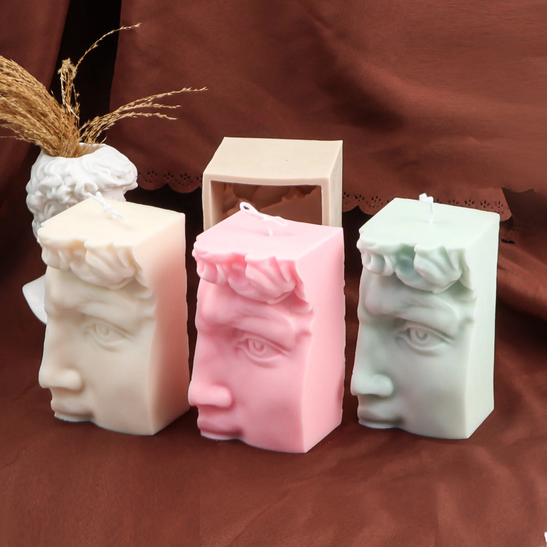 Large Half Side David Face Model Silicone Candle Mold Body Art Aromatherapy Gypsum Cement Soap Baking Fondant Mould Home Decor
Large Half Side David Face Model Silicone Candle Mold Body Art Aromatherapy Gypsum Cement Soap Baking Fondant Mould Home Decor
