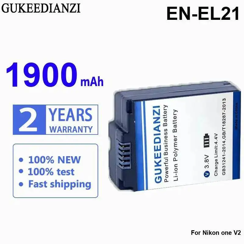 Для аккумулятора камеры Nikon One V2 высокой емкости 1900 мАч EN-EL21 Высокая производительность
Для аккумулятора камеры Nikon One V2 высокой емкости 1900 мАч EN-EL21 Высокая производительность