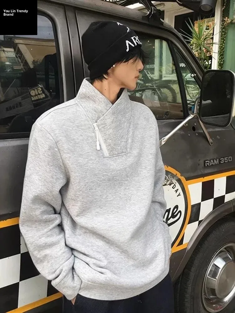 Gray American Style Zipper Hoodie Men's Autumn Winter Fleece Long Sleeve Base Layer T-Shirt Cleanfit Casual Loose Fit Polyest...
Gray American Style Zipper Hoodie Men's Autumn Winter Fleece Long Sleeve Base Layer T-Shirt Cleanfit Casual Loose Fit Polyest...