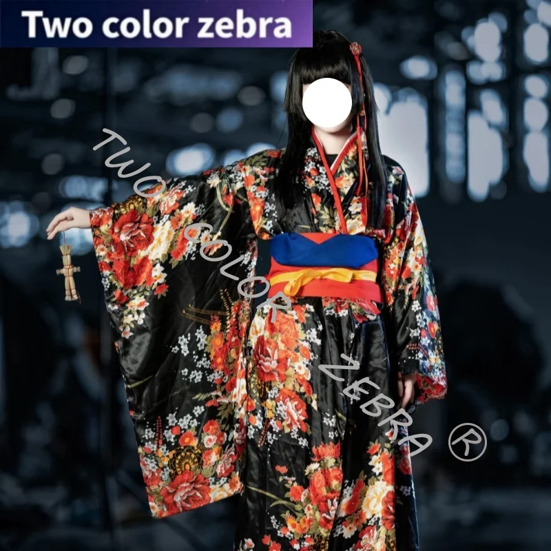 Anime Jigoku Shoujo Enma Ai Cosplay Costume Traditional Japanese Kimono Red White Flowers Yukata Wig Set for Party Dress Up
Anime Jigoku Shoujo Enma Ai Cosplay Costume Traditional Japanese Kimono Red White Flowers Yukata Wig Set for Party Dress Up