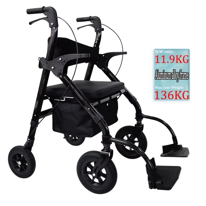 2-In-1 Foldable Aluminum Walker Dual-Purpose Pedal Wheelchair and Rehabilitation Supplies
2-In-1 Foldable Aluminum Walker Dual-Purpose Pedal Wheelchair and Rehabilitation Supplies