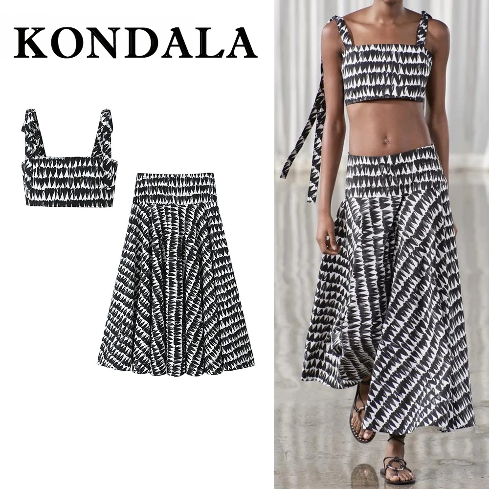 KONDALA 2025 женский весенний винтажный костюм с принтом без рукавов, тонкий короткий жилет + длинное плиссированное платье с низкой талией, женские повседневные элегантные комплекты
KONDALA 2025 женский весенний винтажный костюм с принтом без рукавов, тонкий короткий жилет + длинное плиссированное платье с низкой талией, женские повседневные элегантные комплекты