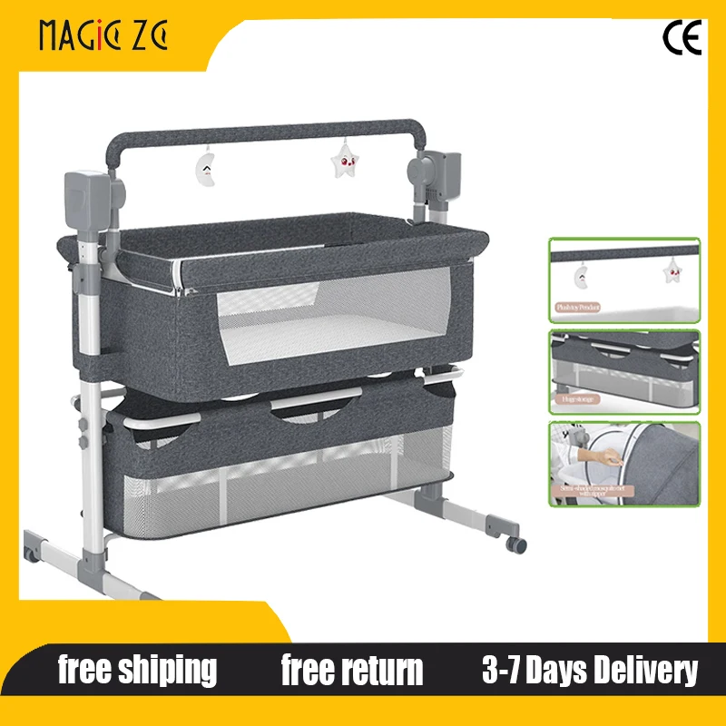 Электрическая Bluetooth-кроватка для младенцев, роскошная портативная детская кроватка, легко моющаяся дорожная кровать с матрасом, люлька для новорожденных, детская кроватка-манеж
Электрическая Bluetooth-кроватка для младенцев, роскошная портативная детская кроватка, легко моющаяся дорожная кровать с матрасом, люлька для новорожденных, детская кроватка-манеж