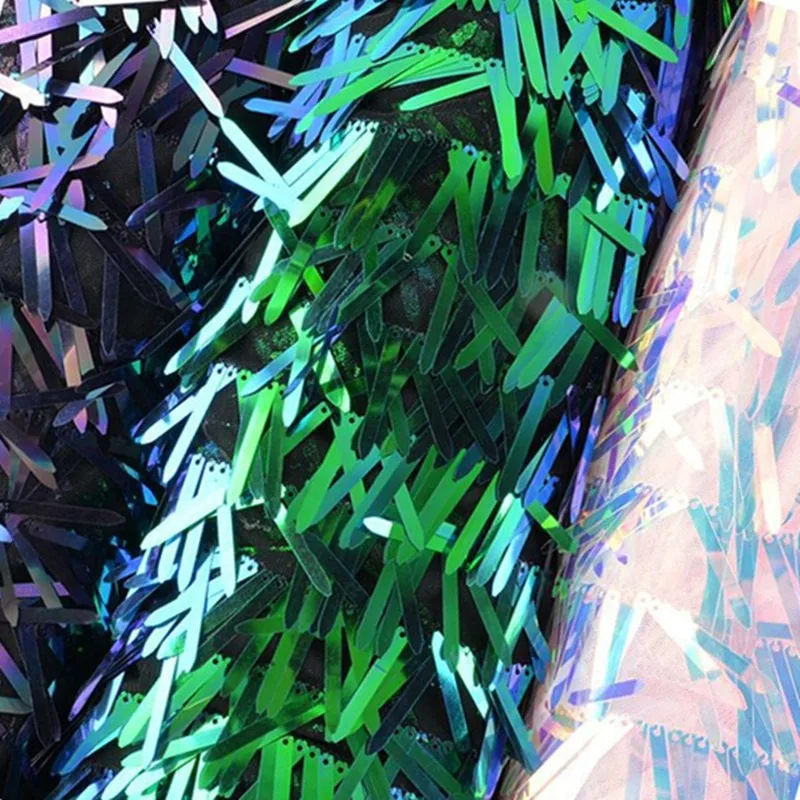 1yard Tassel Sword-shaped Laser Powder Sequined Cloth Gradual Change Bead Flower Cloth Performance Clothes Dress Rainbow Fabric
1yard Tassel Sword-shaped Laser Powder Sequined Cloth Gradual Change Bead Flower Cloth Performance Clothes Dress Rainbow Fabric