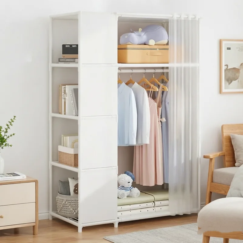 Household Multi-layer Storage Wardrobe Dustproof Design Easy Assembly Bedroom Shelf Durable Sundries Organizer Cabinet for Home
Household Multi-layer Storage Wardrobe Dustproof Design Easy Assembly Bedroom Shelf Durable Sundries Organizer Cabinet for Home