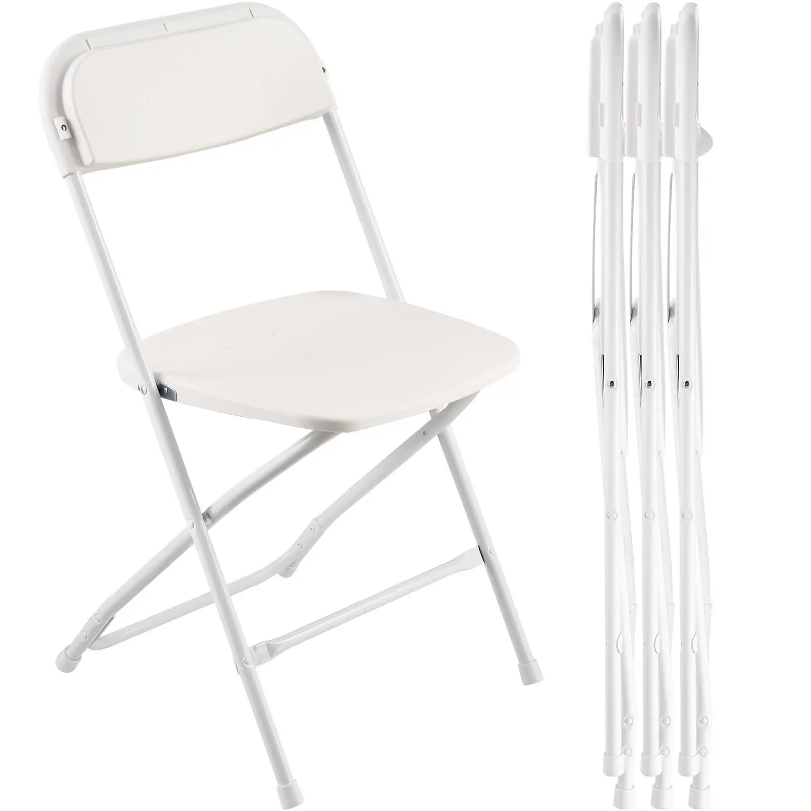4-Pack Folding Chairs – Heavy-Duty Metal Frame, Stackable – Indoor/Outdoor Use for Home, Garden, Parties (White)
4-Pack Folding Chairs – Heavy-Duty Metal Frame, Stackable – Indoor/Outdoor Use for Home, Garden, Parties (White)