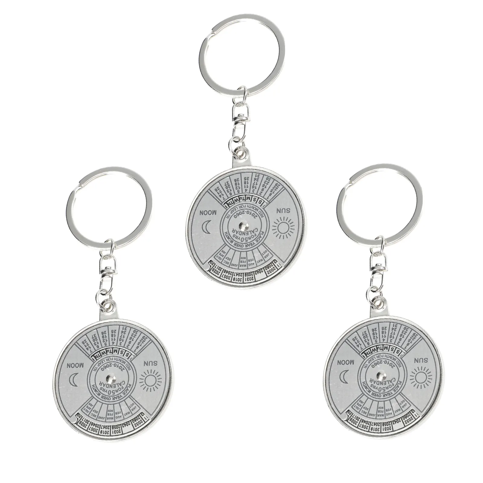 3pcs Keychain Calendar Key Ring Handbag Holder Zinc Alloy Calendar Key Fob Perpetual Years Keychains Gifts Decor
3pcs Keychain Calendar Key Ring Handbag Holder Zinc Alloy Calendar Key Fob Perpetual Years Keychains Gifts Decor