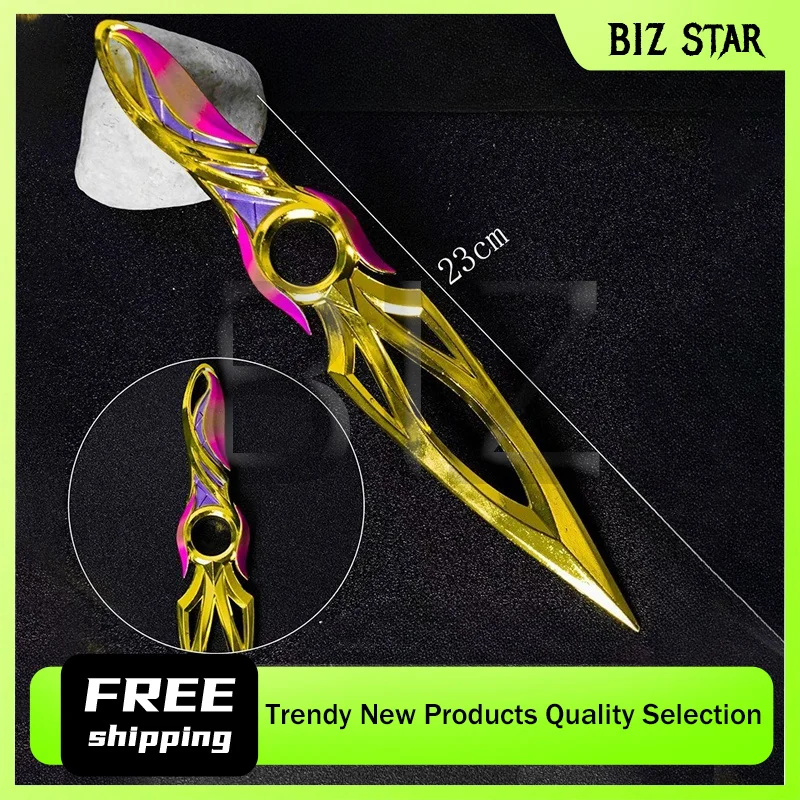 23cm/9.05in Valorant Mystbloom Kunai Rotatable Melee Weapon Models Military Command Knive Game Peripherals Toys Sword Boys Gifts
23cm/9.05in Valorant Mystbloom Kunai Rotatable Melee Weapon Models Military Command Knive Game Peripherals Toys Sword Boys Gifts