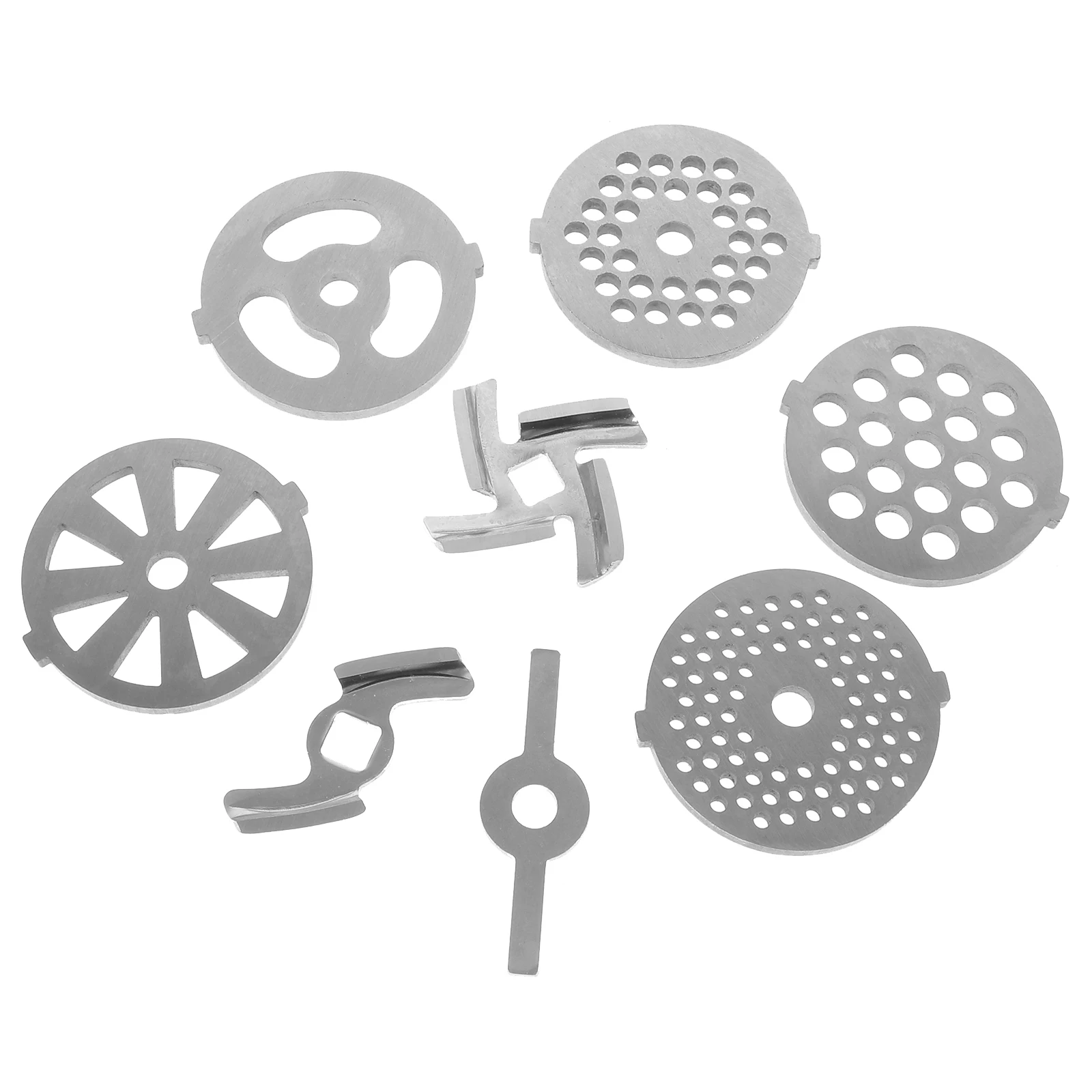 8 pcs Stainless Steel Meat Grinder Accessories Plates for Mincer Food Attachment Replacements Easy Clean Cutting Plates
8 pcs Stainless Steel Meat Grinder Accessories Plates for Mincer Food Attachment Replacements Easy Clean Cutting Plates