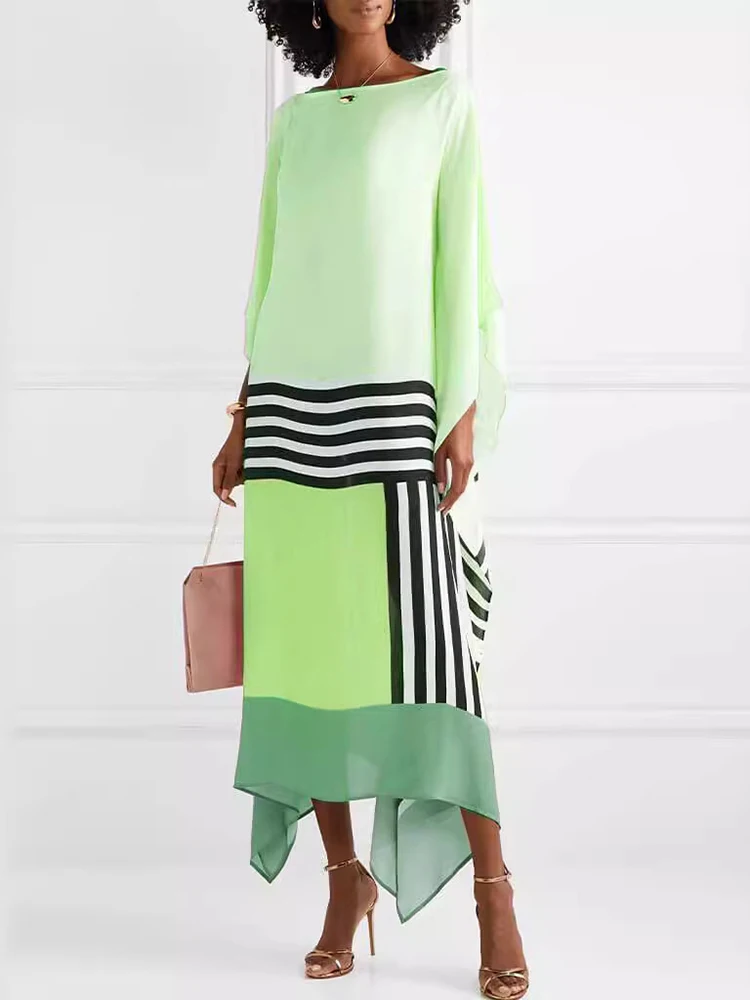 Long Batwing Sleeve Patchwork Maxi Dress, Women Spring Summer Print O Neck Party Dress, 2024 Loose Simple Ladies Dress Vestidos
Long Batwing Sleeve Patchwork Maxi Dress, Women Spring Summer Print O Neck Party Dress, 2024 Loose Simple Ladies Dress Vestidos