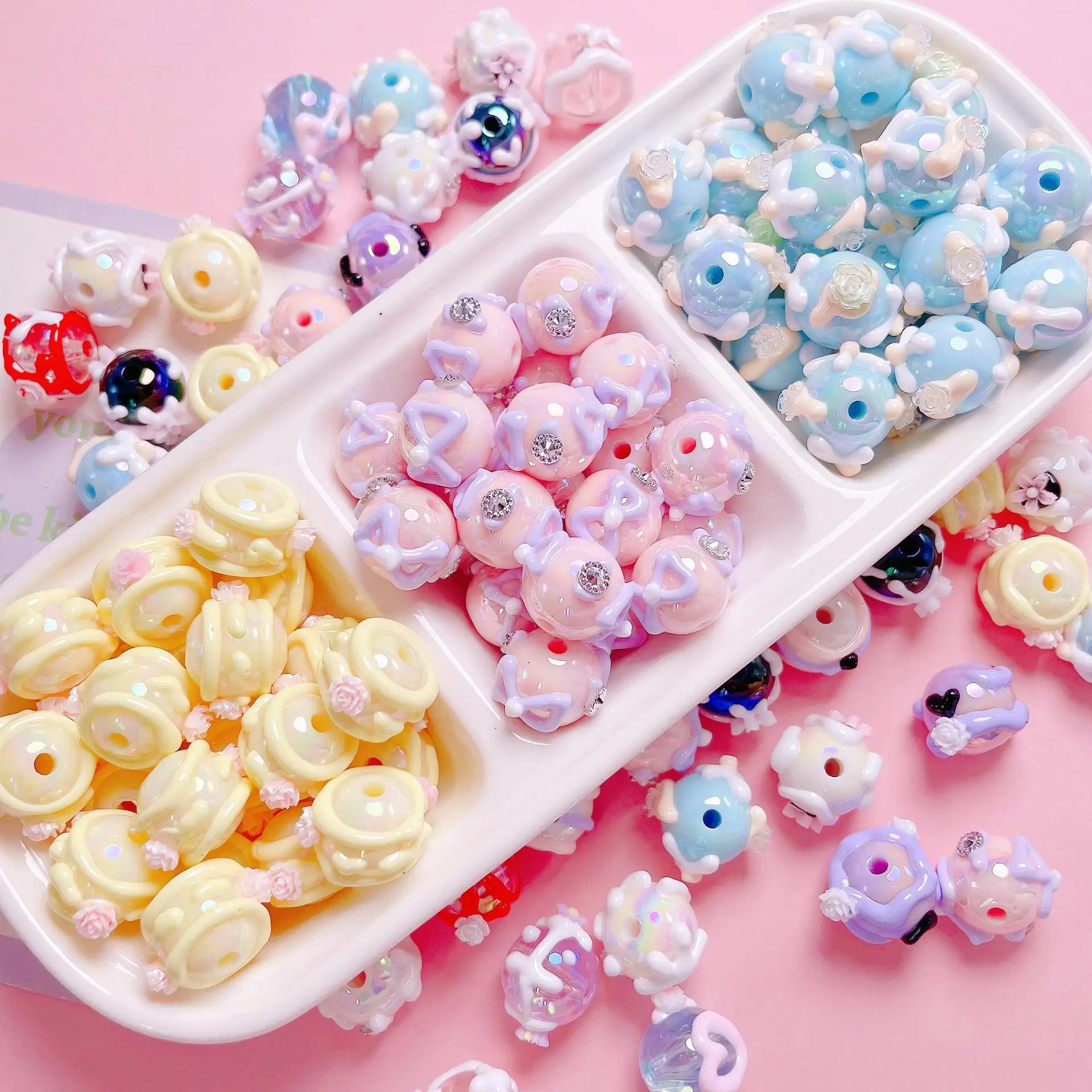 10pcs/lot Fresh New Oil Drop Resin Flowers Decorated Round Gumball Beads 16mm Ornament Accessories Necklace Bracelet Earring DIY
10pcs/lot Fresh New Oil Drop Resin Flowers Decorated Round Gumball Beads 16mm Ornament Accessories Necklace Bracelet Earring DIY