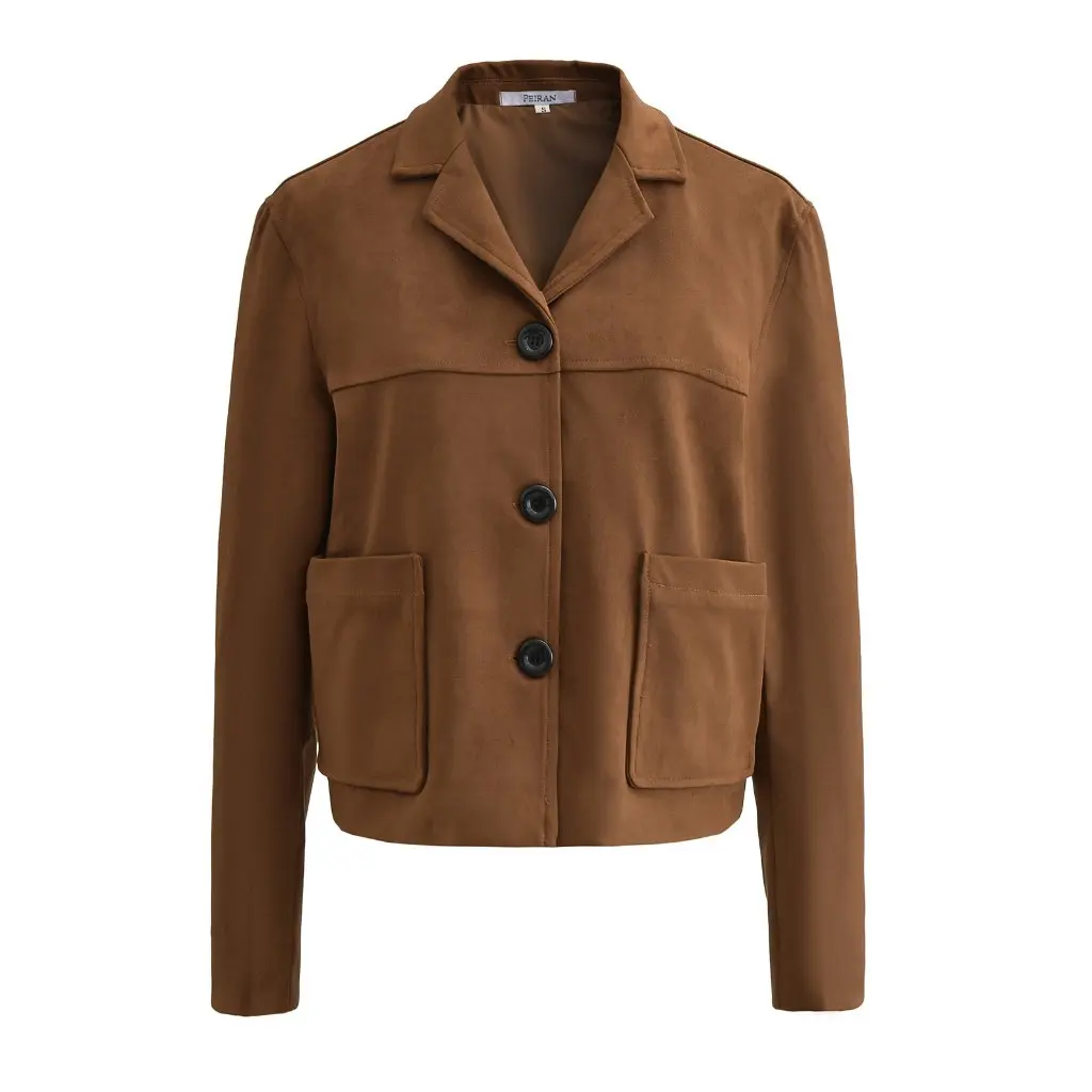 Women's High-End Suede Short Coat Maillard Brown Lapel Casual Jacket Top for Autumn And Winter New
Women's High-End Suede Short Coat Maillard Brown Lapel Casual Jacket Top for Autumn And Winter New