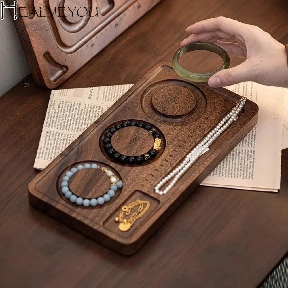 Wood Bracelet Sizing Tray Sturdy Vintage Wood Jewelry Display with Scale Thickened Bead Board Storage Containers Necklace Holder
Wood Bracelet Sizing Tray Sturdy Vintage Wood Jewelry Display with Scale Thickened Bead Board Storage Containers Necklace Holder