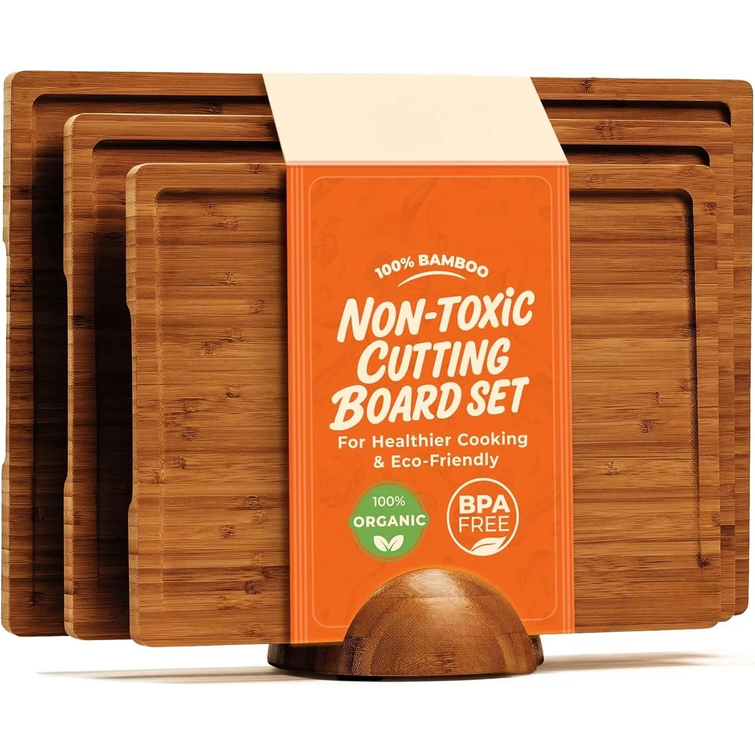 Kitchen wooden cutting board set, foldable, 3-piece set with deep juice trough handle and holder
Kitchen wooden cutting board set, foldable, 3-piece set with deep juice trough handle and holder