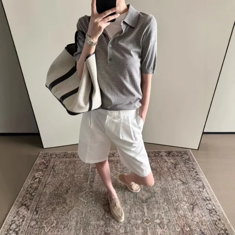 New Spring/Summer Wool Blending Short-Sleeve Knitted Base Layer Top
New Spring/Summer Wool Blending Short-Sleeve Knitted Base Layer Top