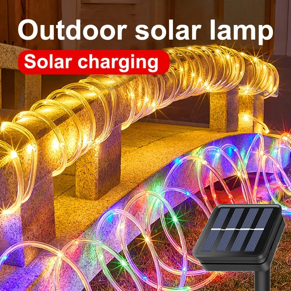 Outdoor Solar Lamps LED Tube Rope String Light Garden Waterproof Strip Lights for Christmas Decoration Wedding Fairy Lamp
Outdoor Solar Lamps LED Tube Rope String Light Garden Waterproof Strip Lights for Christmas Decoration Wedding Fairy Lamp