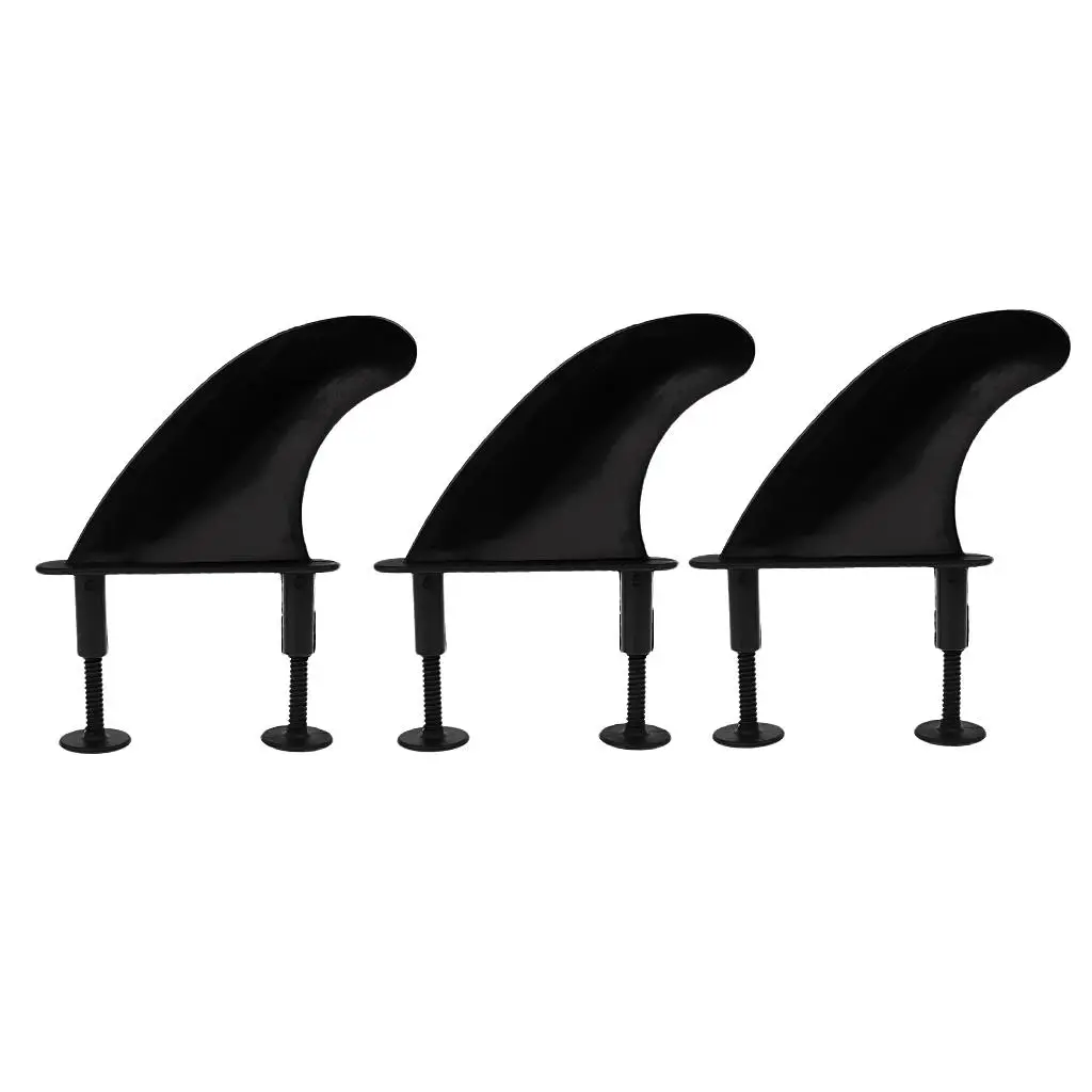 Soft Top Fin Set for Surfboard Lightweight Black Fins with Screws for Paddle Surf Board Use
Soft Top Fin Set for Surfboard Lightweight Black Fins with Screws for Paddle Surf Board Use
