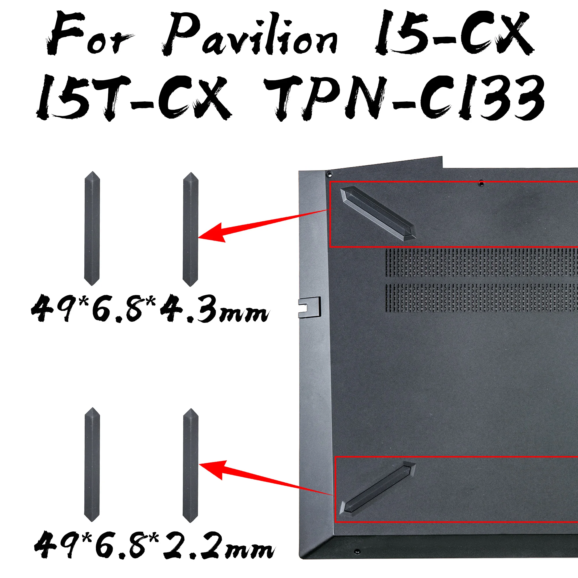 Rubber feet For HP Pavilion 15-cx Series 15t-cx TPN-C133 NEW Rubber Pad on Bottom Green/Black/Purple Plastic 4pcs one set
Rubber feet For HP Pavilion 15-cx Series 15t-cx TPN-C133 NEW Rubber Pad on Bottom Green/Black/Purple Plastic 4pcs one set