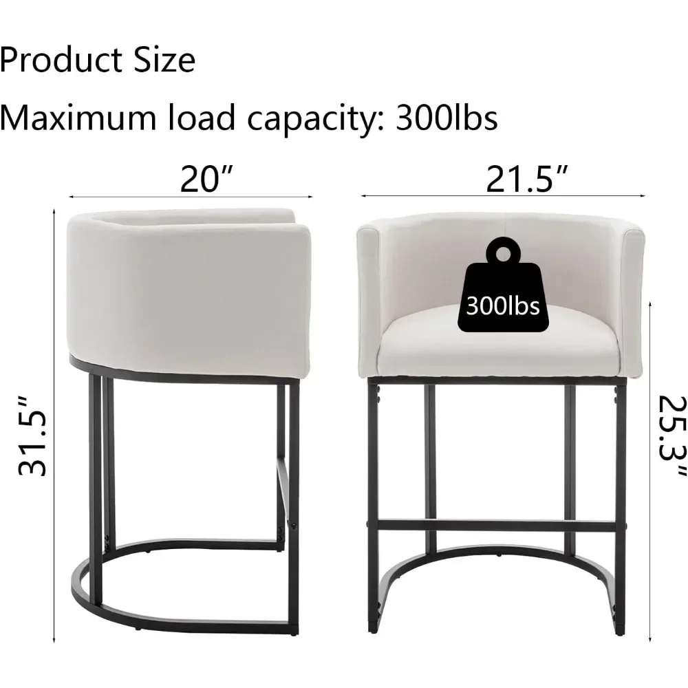Modern Bar Stool with Back, Barrel Bar Chairs with Metal Frames, Upholstered Barstools
Modern Bar Stool with Back, Barrel Bar Chairs with Metal Frames, Upholstered Barstools