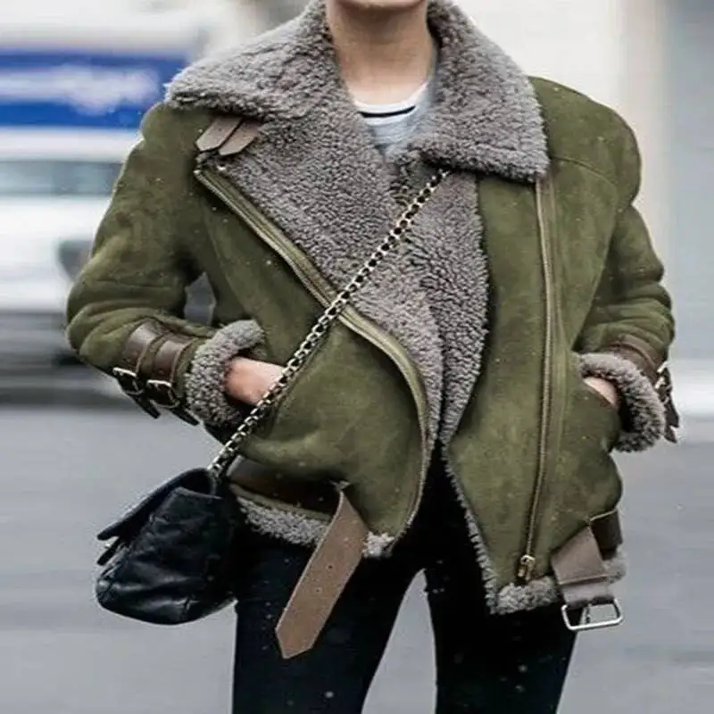 Autumn Winter Women's Fleece Female Long No-Hooded Lamb Fur Warm Thick Large Sizes Women Jacket And Coats
Autumn Winter Women's Fleece Female Long No-Hooded Lamb Fur Warm Thick Large Sizes Women Jacket And Coats