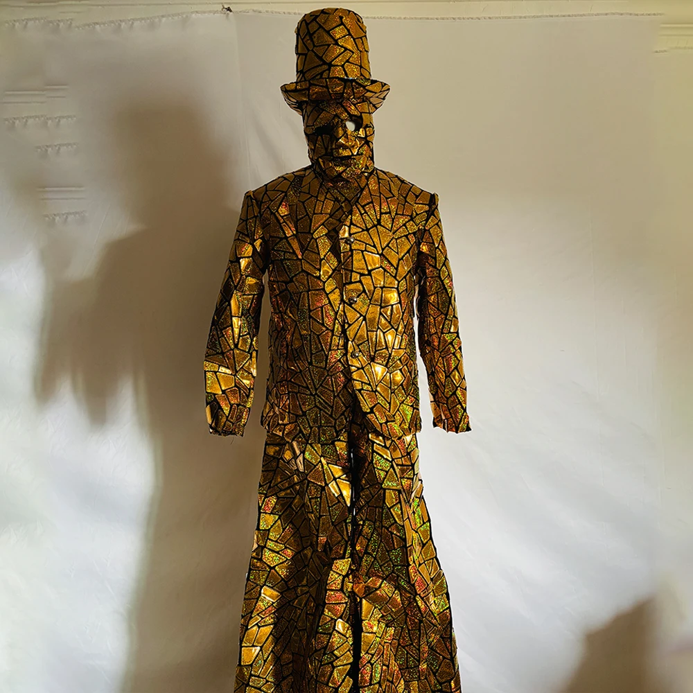 Robots Stilts Walker Shiny Mirror Sequin Fabric Suits Show Stage Performance Cosplay Costumes for Celebration Party Events
Robots Stilts Walker Shiny Mirror Sequin Fabric Suits Show Stage Performance Cosplay Costumes for Celebration Party Events