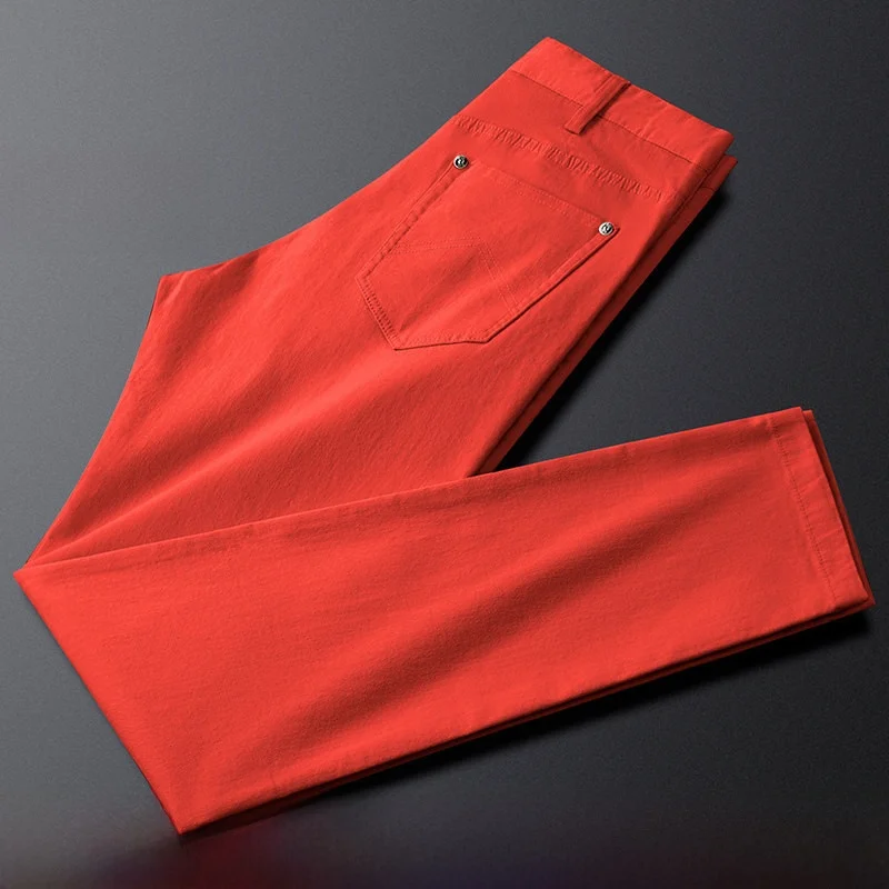 Trendy Orange Denim Jeans Men's Slim Fit Korean Sle Motorcycle Emblem Zipper Straight Leg Long Pants Faion Urban Cotton
Trendy Orange Denim Jeans Men's Slim Fit Korean Sle Motorcycle Emblem Zipper Straight Leg Long Pants Faion Urban Cotton
