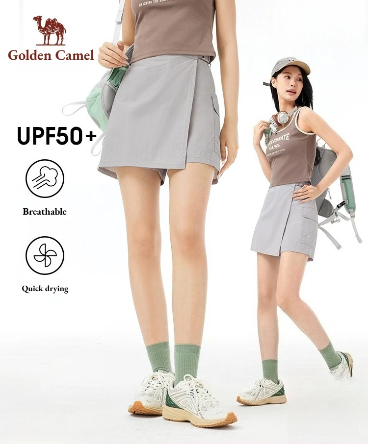 Golden Camel Summer Women's Hiking Shorts Outdoor Lightweight Quick Dry Anti-Exposure Short Skirt Ice Silk Sunscreen Short Skirt
Golden Camel Summer Women's Hiking Shorts Outdoor Lightweight Quick Dry Anti-Exposure Short Skirt Ice Silk Sunscreen Short Skirt